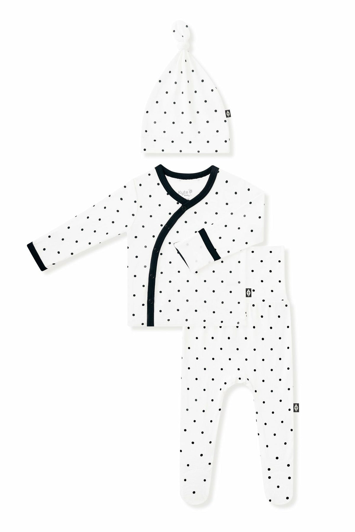 Take Me Home Set with Cap in Midnight Polka Dot | Kyte Baby