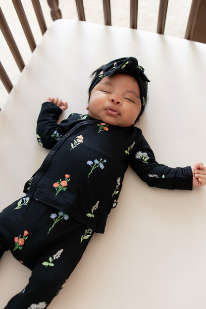 Take Me Home Set with Bow in Midnight Wildflower | Kyte Baby