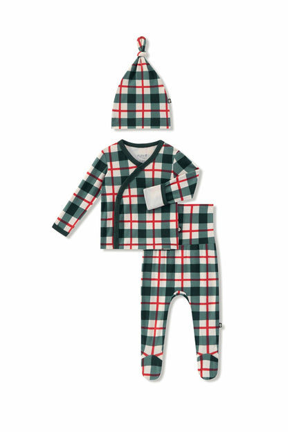 Take Me Home Set with Cap in Holiday Plaid | Kyte Baby