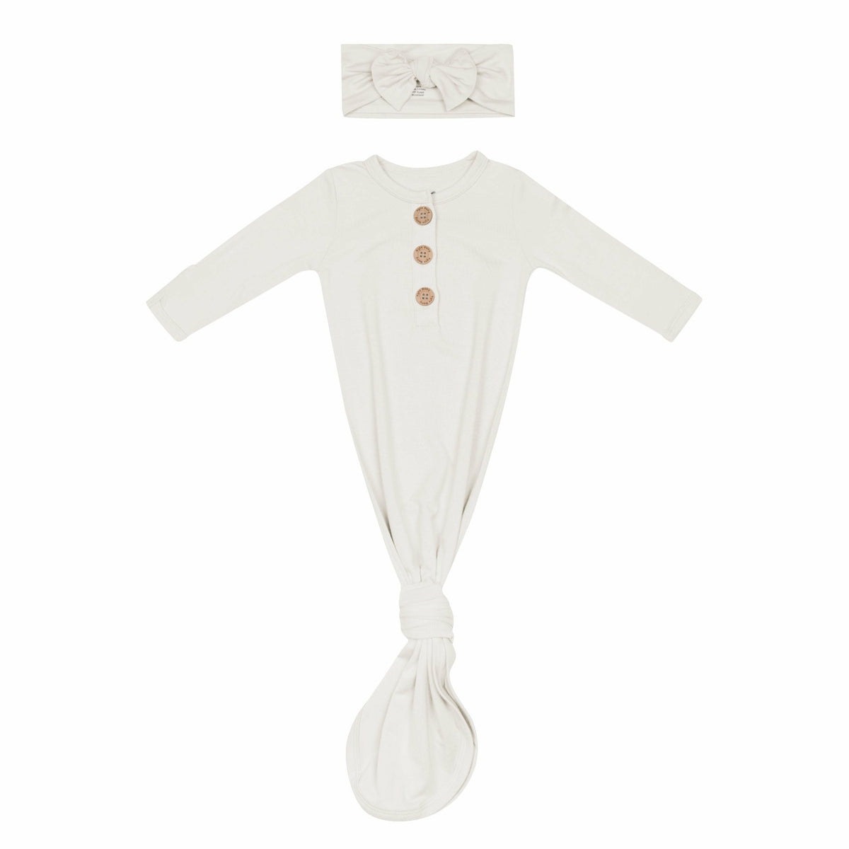 Oat Knotted Gown Bow Set | Kyte Baby