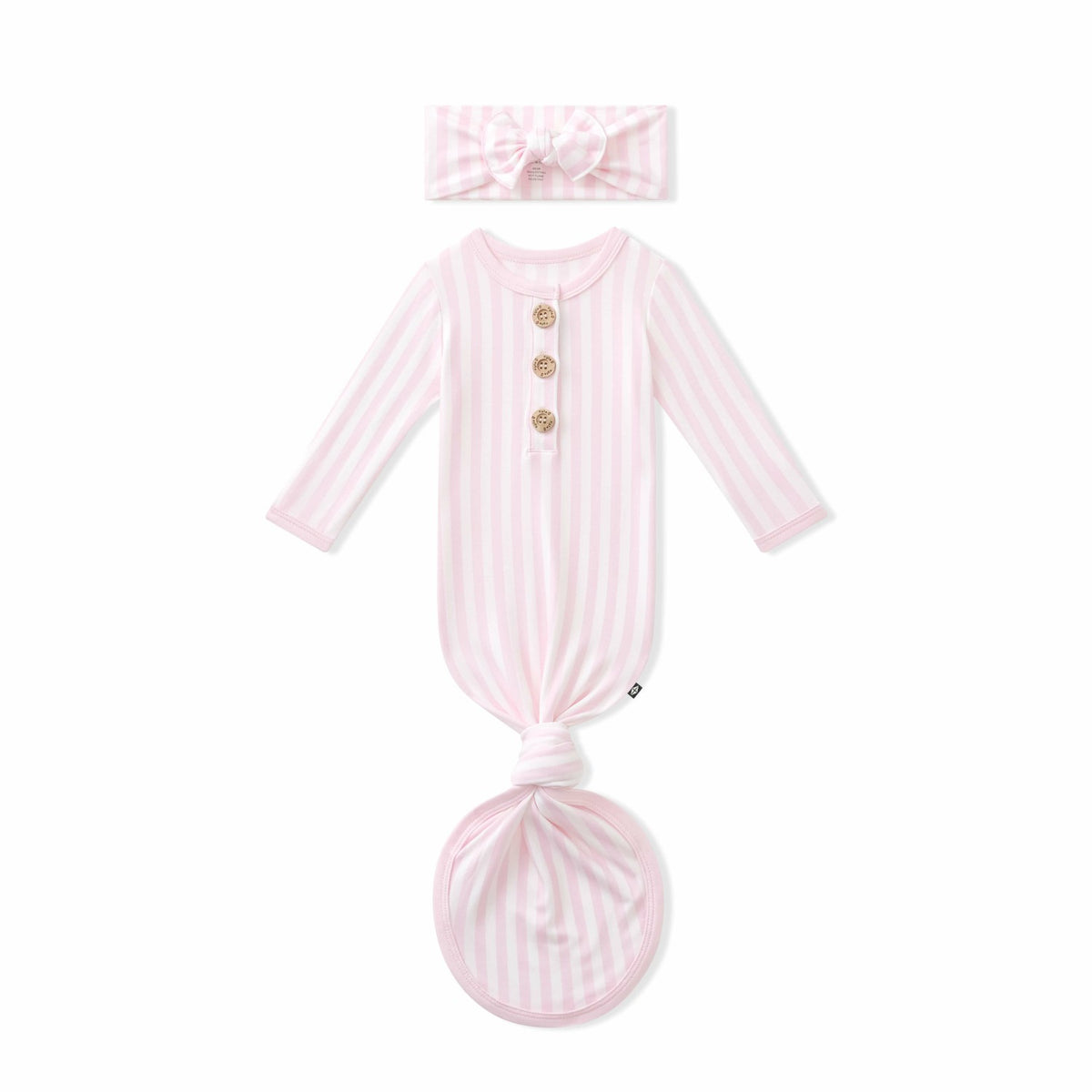 Knotted Gown with Bow Set in Cloud | Kyte Baby