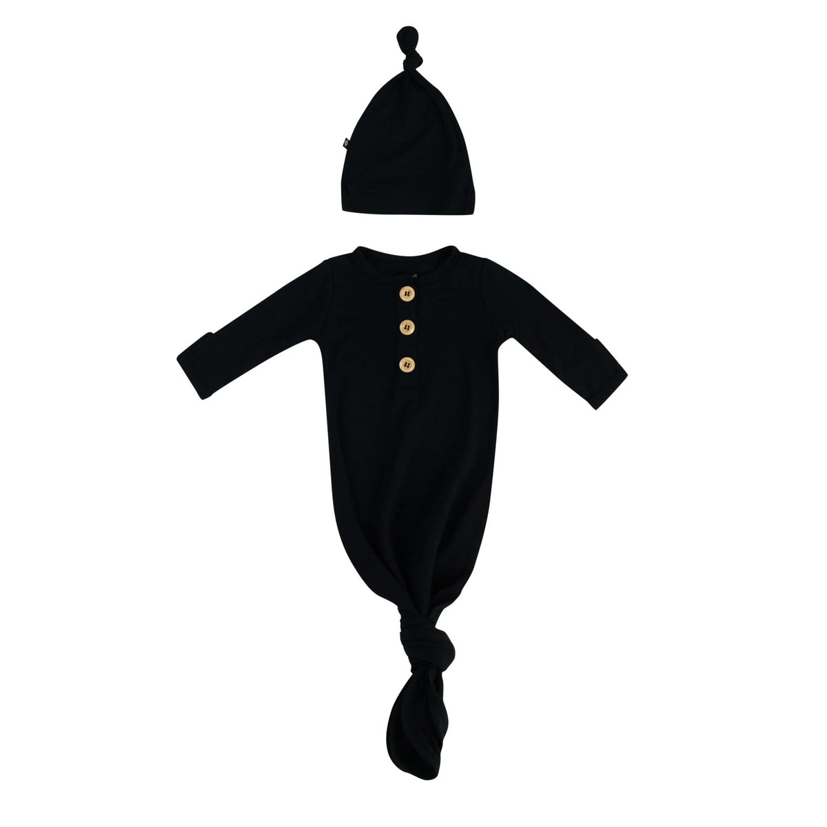 Knotted Gown with Hat Set in Midnight | Kyte Baby
