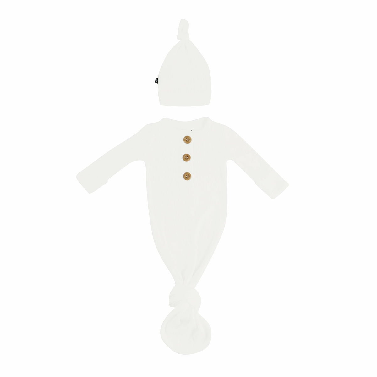 Ribbed Knotted Gown and Hat Cloud | Kyte Baby