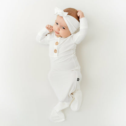 Cloud Knotted Gown Bow Set | Kyte Baby