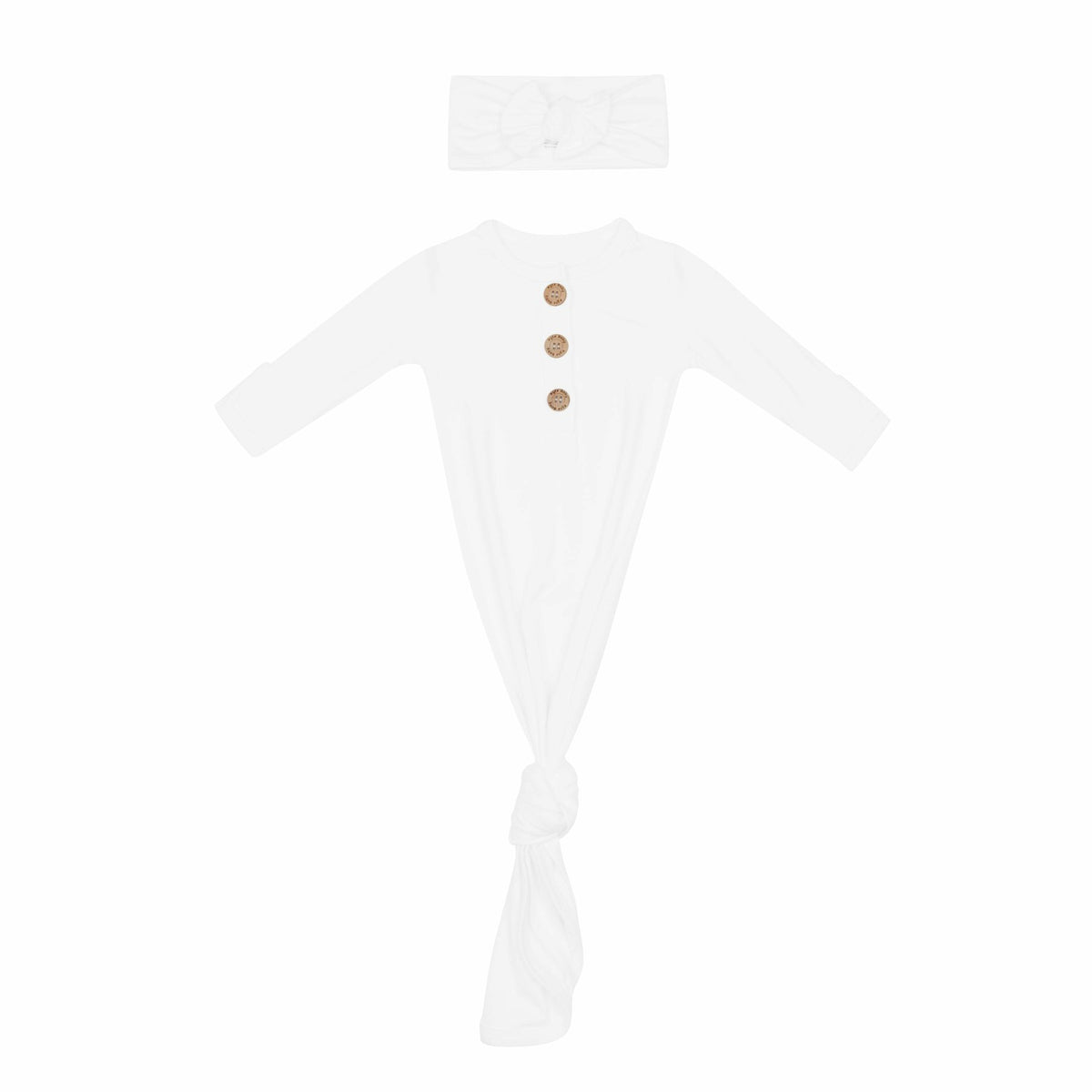 Cloud Knotted Gown Bow Set | Kyte Baby