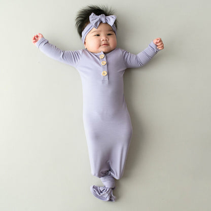 Taro Knotted Gown Bow Set | Kyte Baby