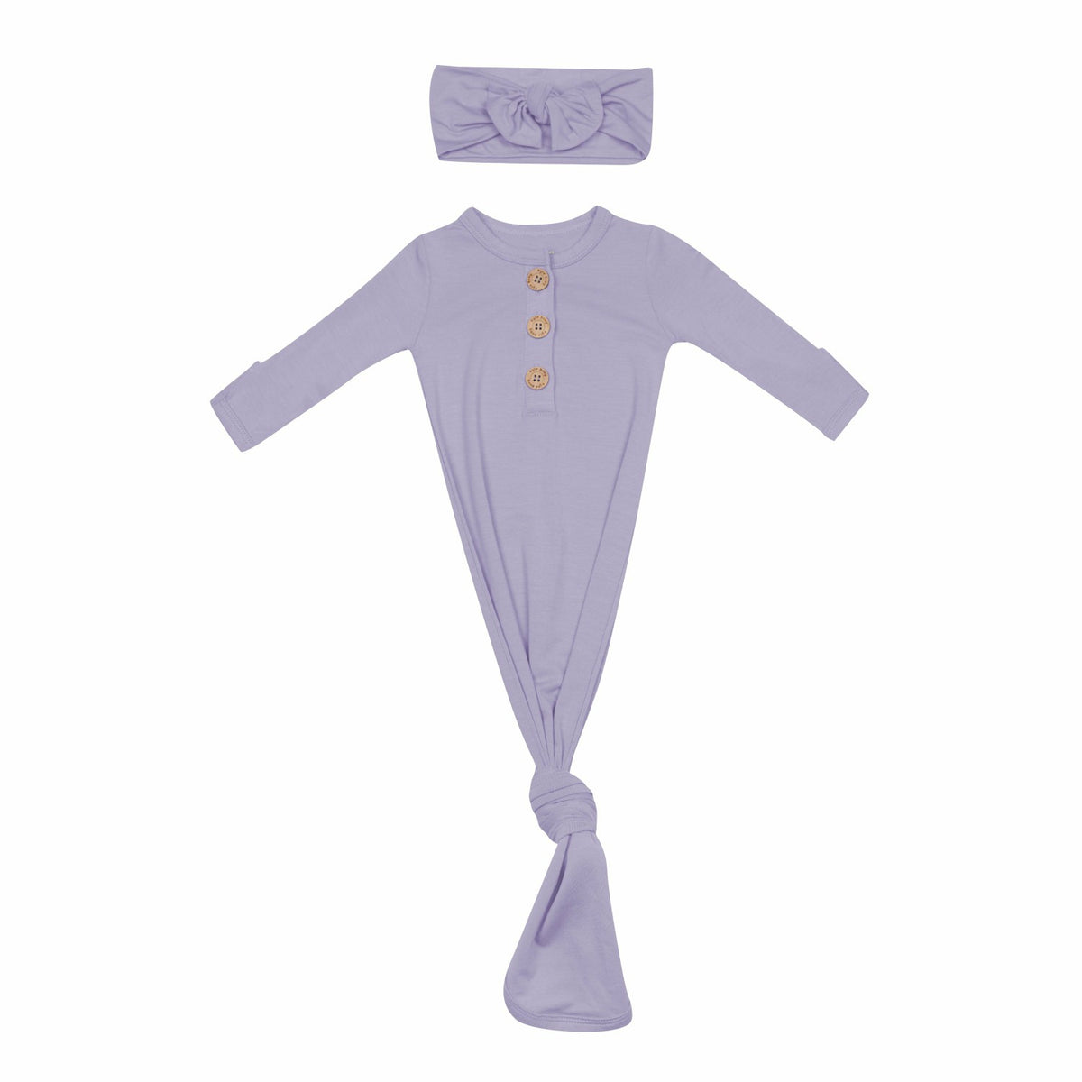Taro Knotted Gown Bow Set | Kyte Baby