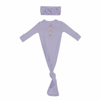 Taro Knotted Gown Bow Set | Kyte Baby