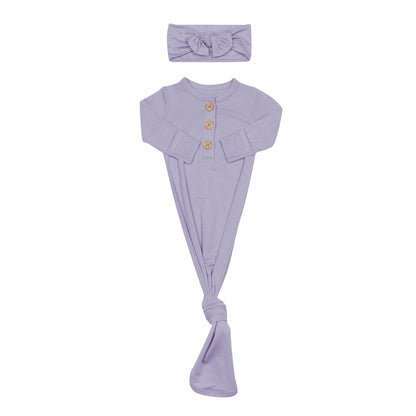 Taro Knotted Gown Bow Set | Kyte Baby