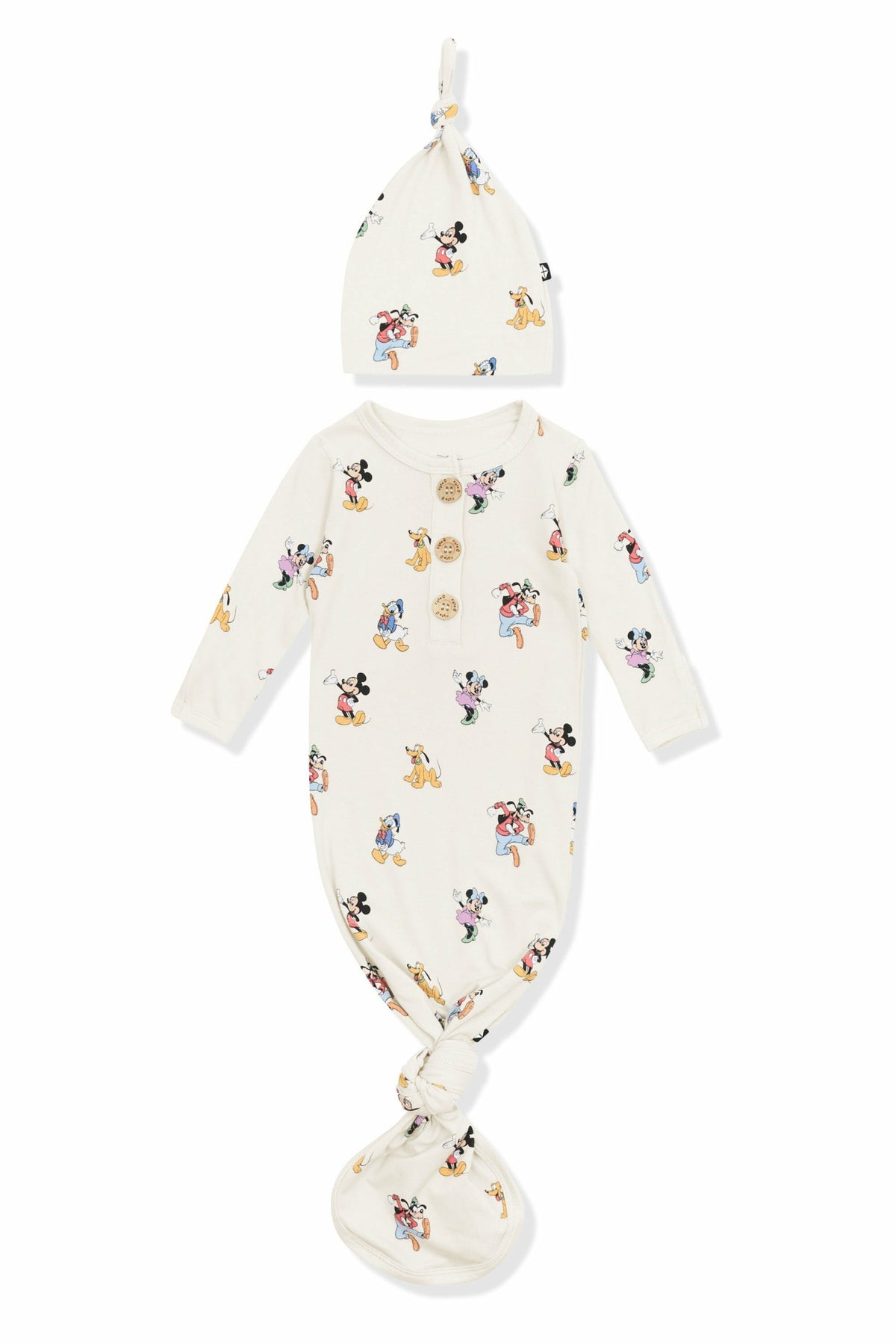 Knotted Day Gown with Hat Set in Mickey Mouse and Friends | Kyte Baby