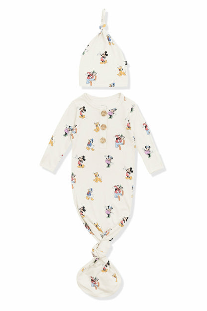 Knotted Day Gown with Hat Set in Mickey Mouse and Friends | Kyte Baby