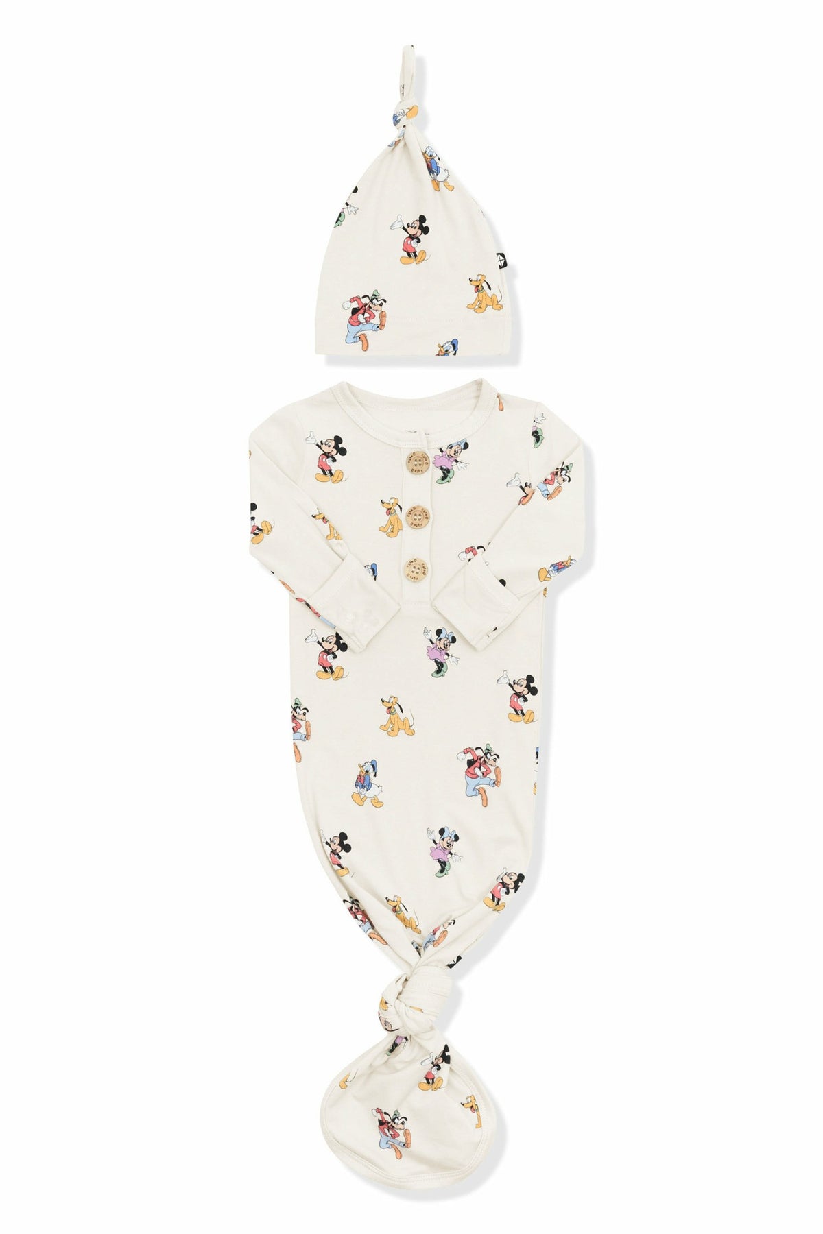 Knotted Day Gown with Hat Set in Mickey Mouse and Friends | Kyte Baby