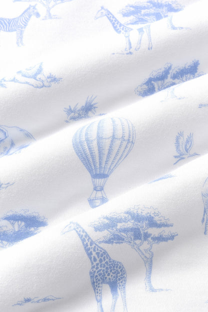 Knotted Day Gown with Hat Set in Toile Safari | Kyte Baby