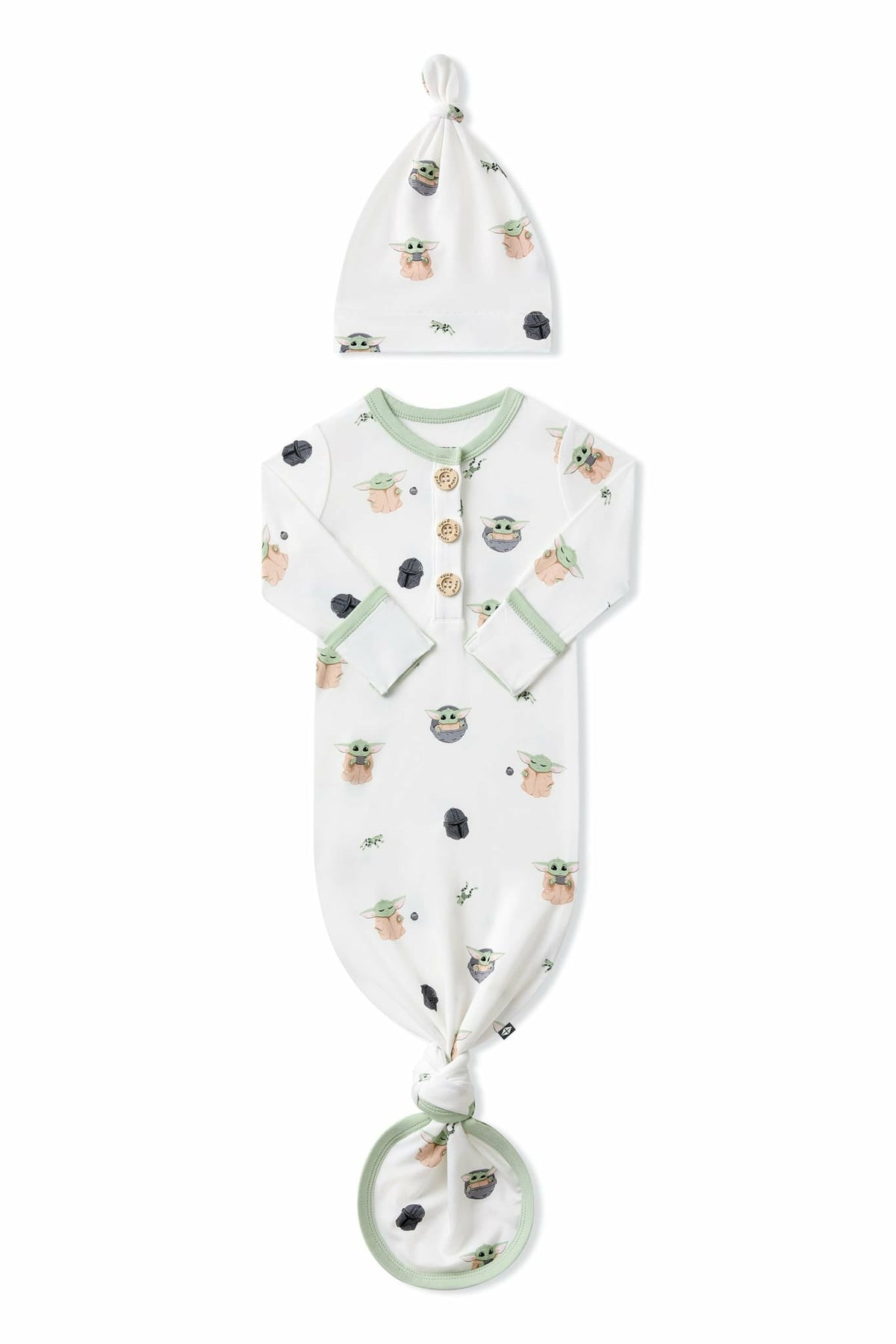 Knotted Day Gown with Hat Set in Grogu™ | Kyte Baby