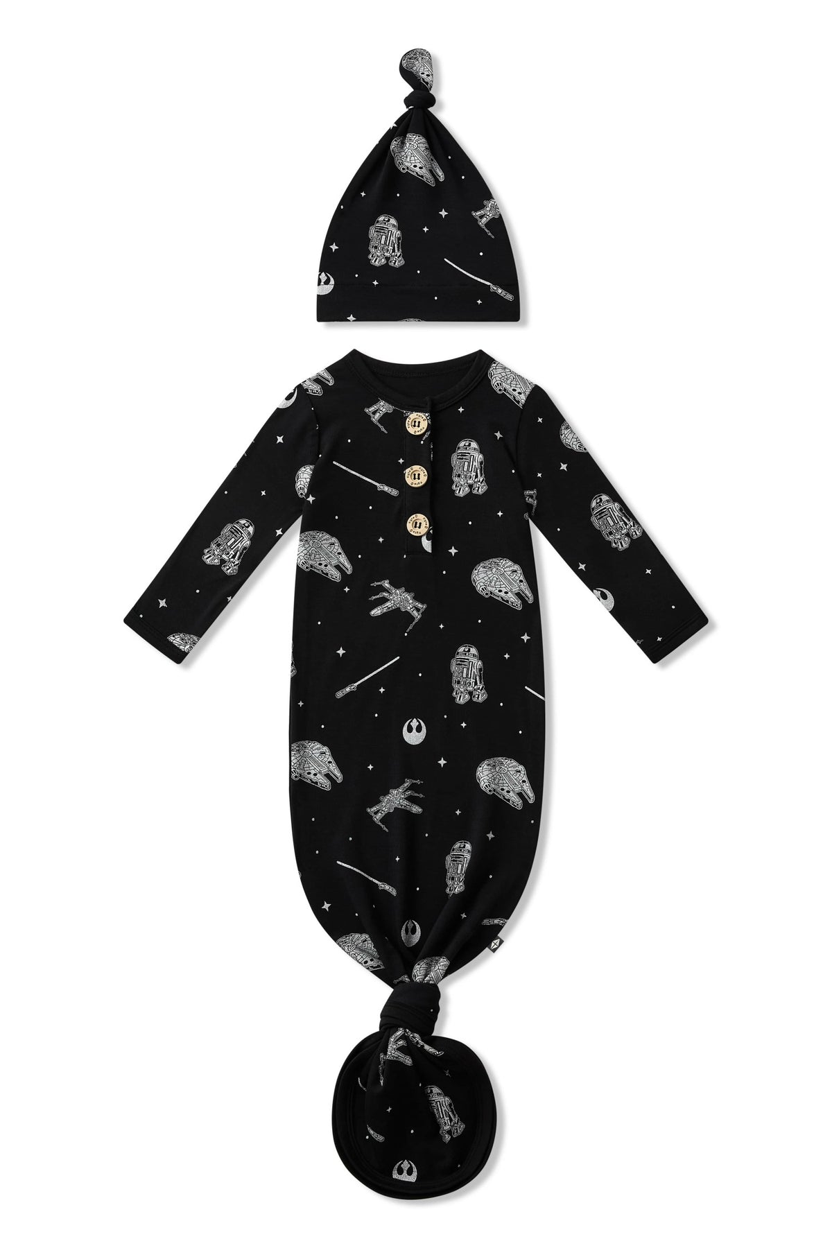 Knotted Day Gown with Hat Set in STAR WARS™ | Kyte Baby