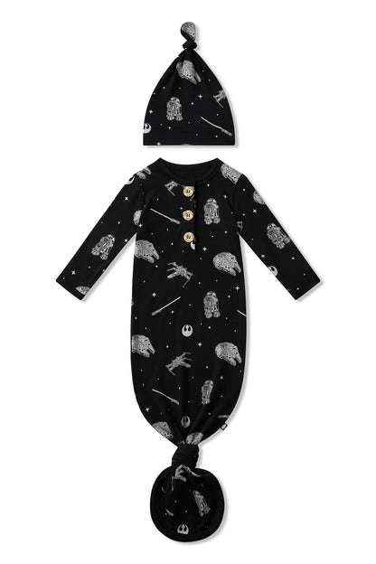 Knotted Day Gown with Hat Set in STAR WARS™ | Kyte Baby