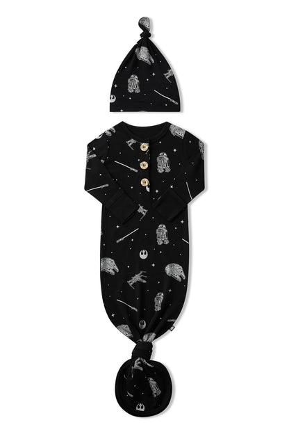 Knotted Day Gown with Hat Set in STAR WARS™ | Kyte Baby