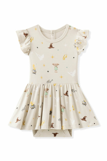 Twirl Bodysuit Dress in Starry Icon | Kyte Baby