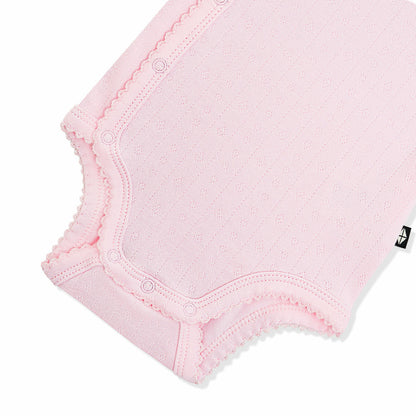 Pointelle Kimono Bodysuit in Sakura | Kyte Baby