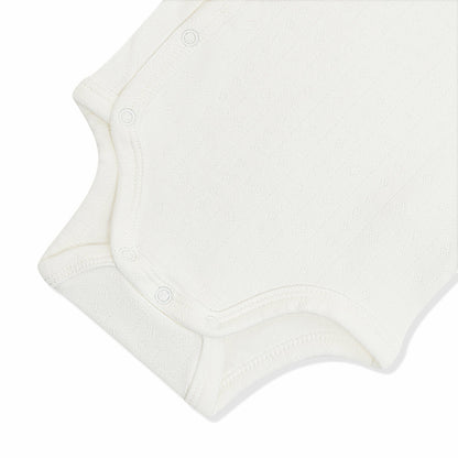 Pointelle Kimono Bodysuit in Cloud | Kyte Baby