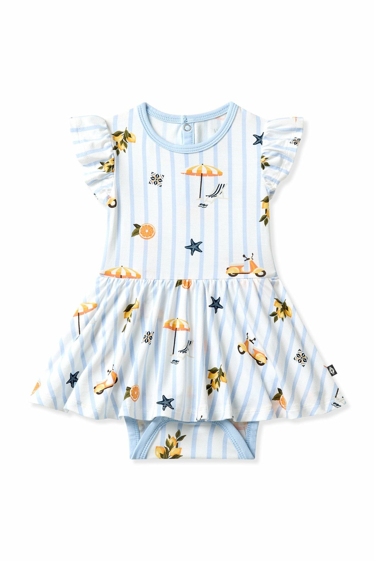 Twirl Bodysuit Dress in Amalfi Coast | Kyte Baby