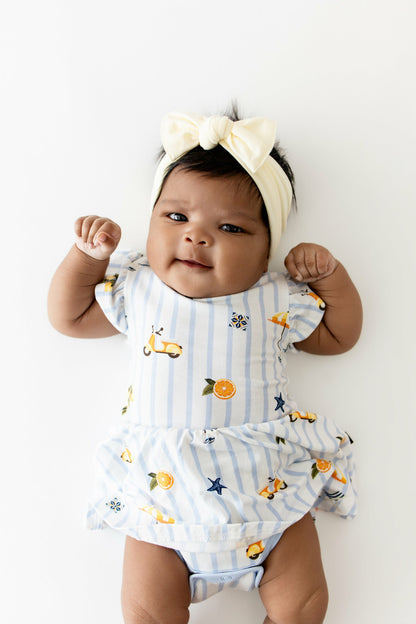 Twirl Bodysuit Dress in Amalfi Coast | Kyte Baby