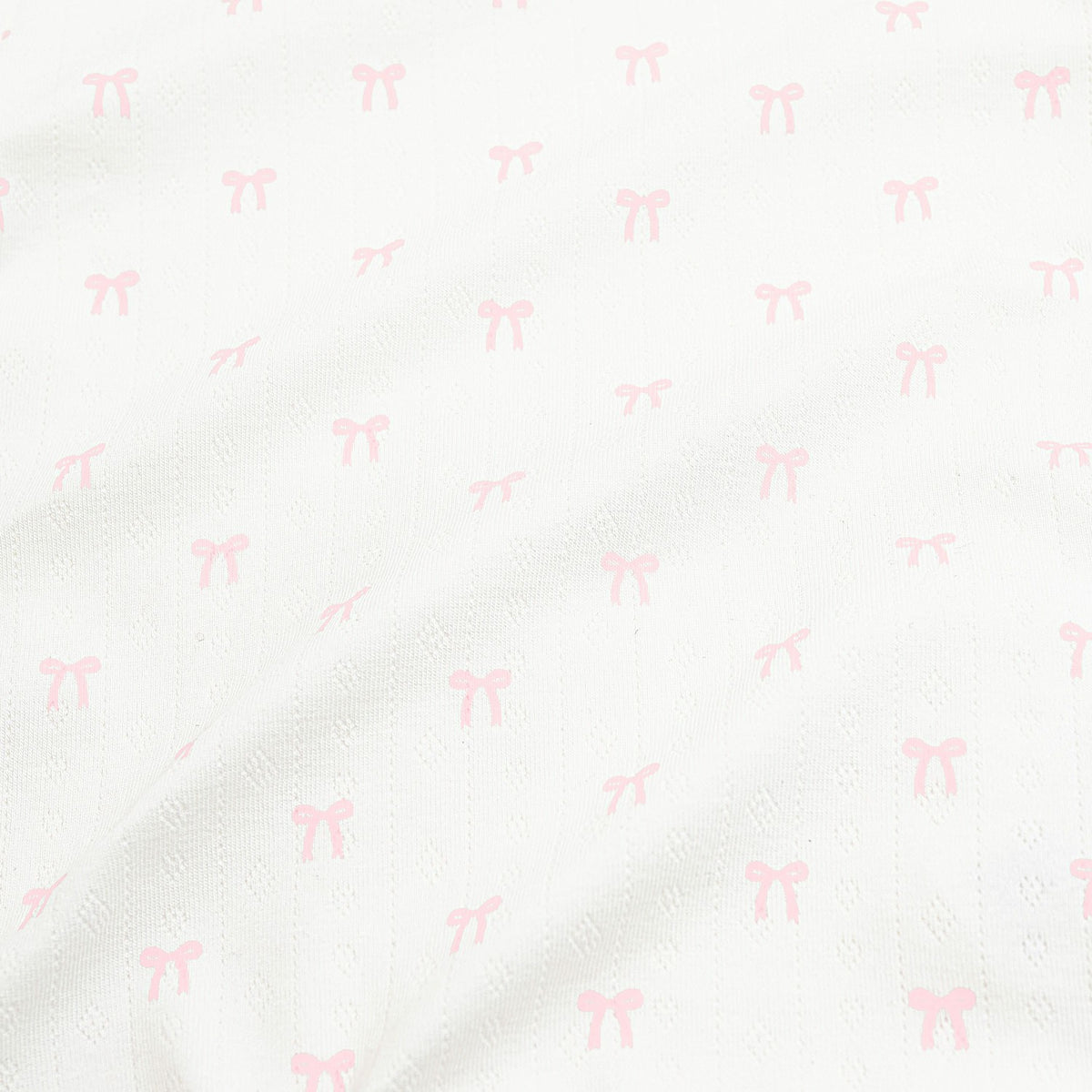 Pointelle Kimono Bodysuit in Sweet Pink Bow | Kyte Baby