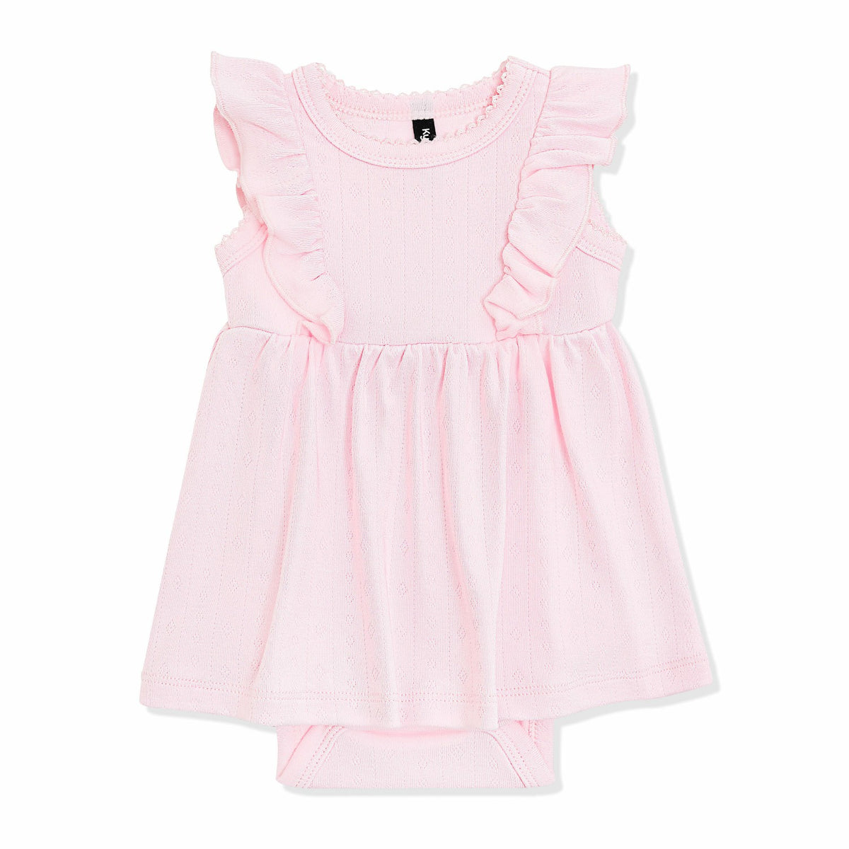 Pointelle Bodysuit Dress in Sakura | Kyte Baby