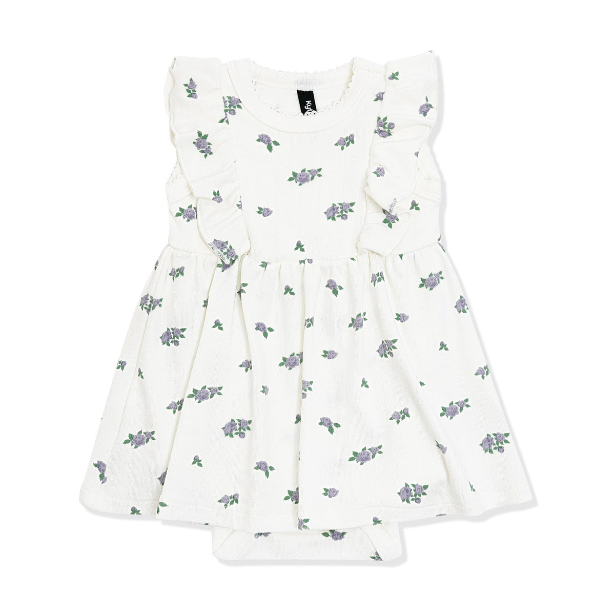Pointelle Bodysuit Dress in Spray Rose | Kyte Baby