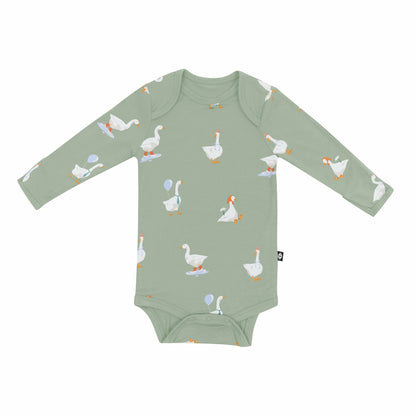 Long Sleeve Bodysuit in Silly Goose | Kyte Baby
