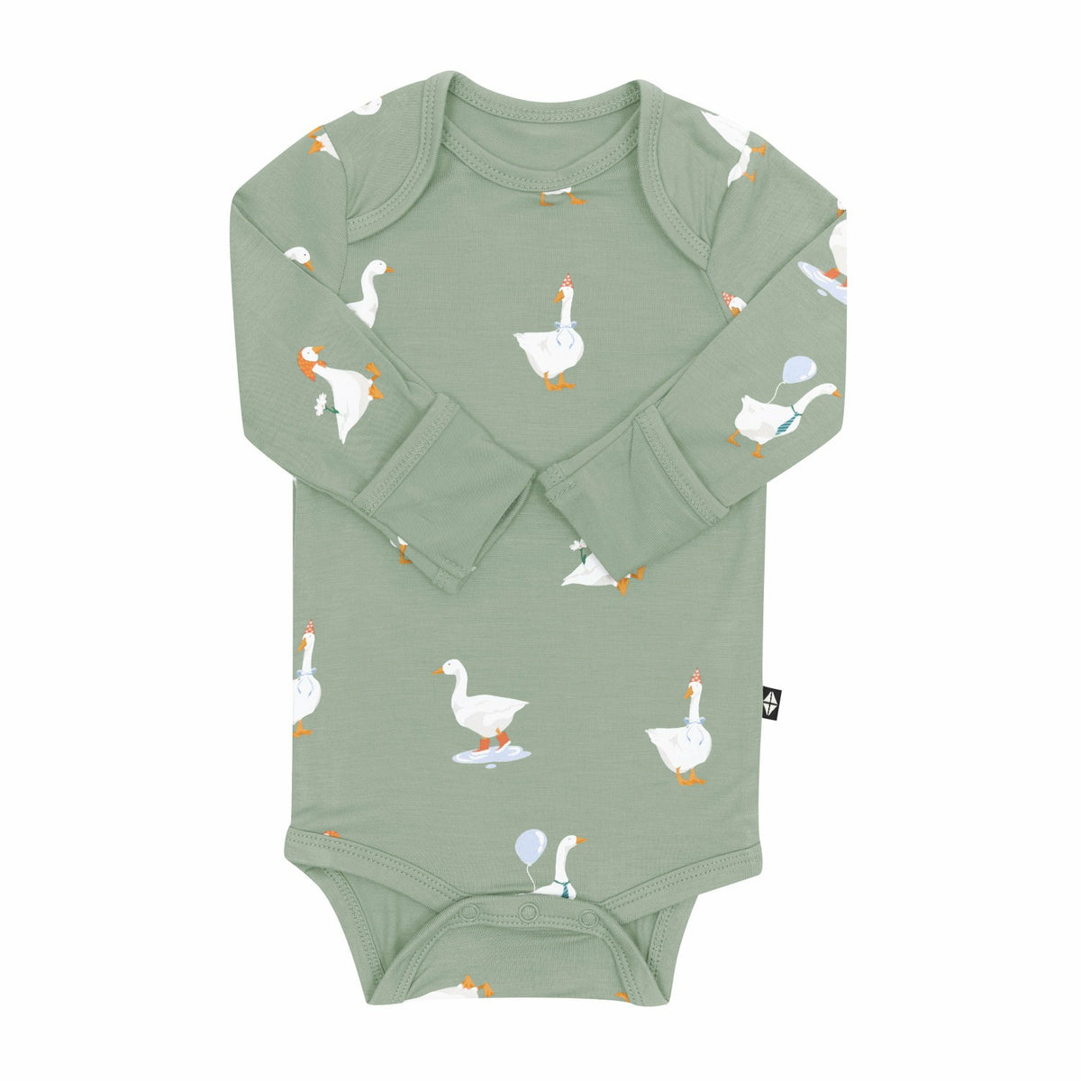 Long Sleeve Bodysuit in Silly Goose | Kyte Baby