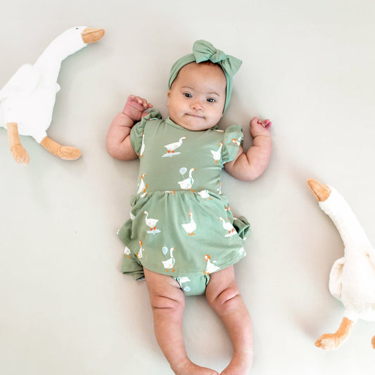 Twirl Bodysuit Dress in Silly Goose | Kyte Baby