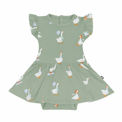Twirl Bodysuit Dress in Silly Goose | Kyte Baby