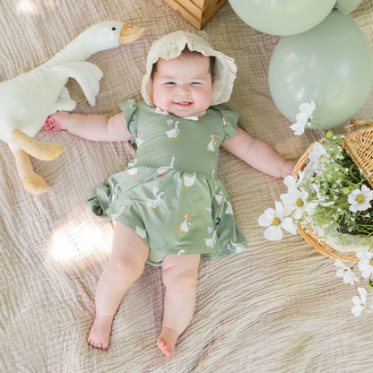 Twirl Bodysuit Dress in Silly Goose | Kyte Baby