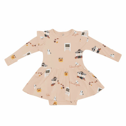 Long Sleeve Twirl Bodysuit Dress in Gilmore Girls | Kyte Baby