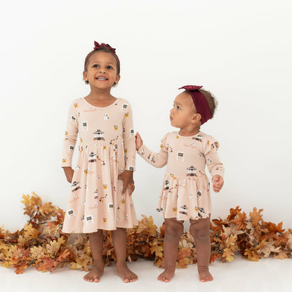 Long Sleeve Twirl Bodysuit Dress in Gilmore Girls | Kyte Baby