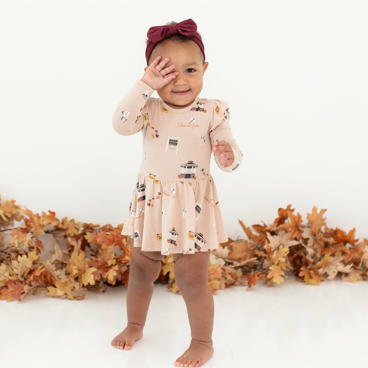 Long Sleeve Twirl Bodysuit Dress in Gilmore Girls | Kyte Baby