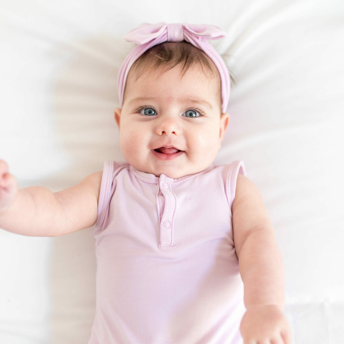 Sleeveless Bodysuit in Thistle | Kyte Baby