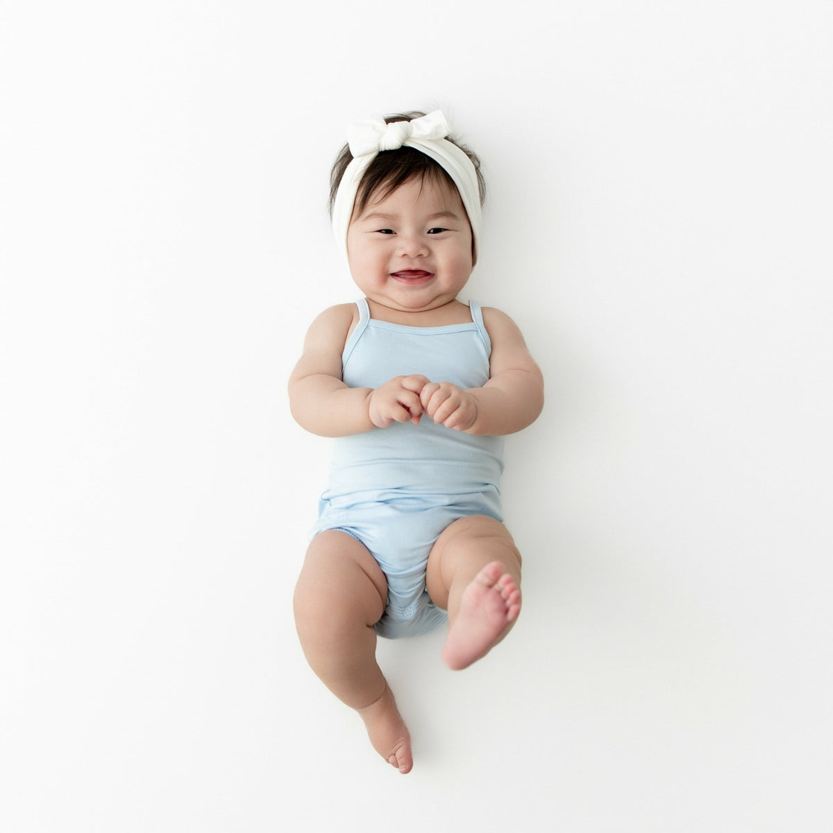Spaghetti Strap Leotard in Breeze | Kyte Baby