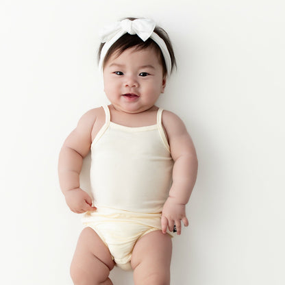 Spaghetti Strap Leotard in Chamomile | Kyte Baby