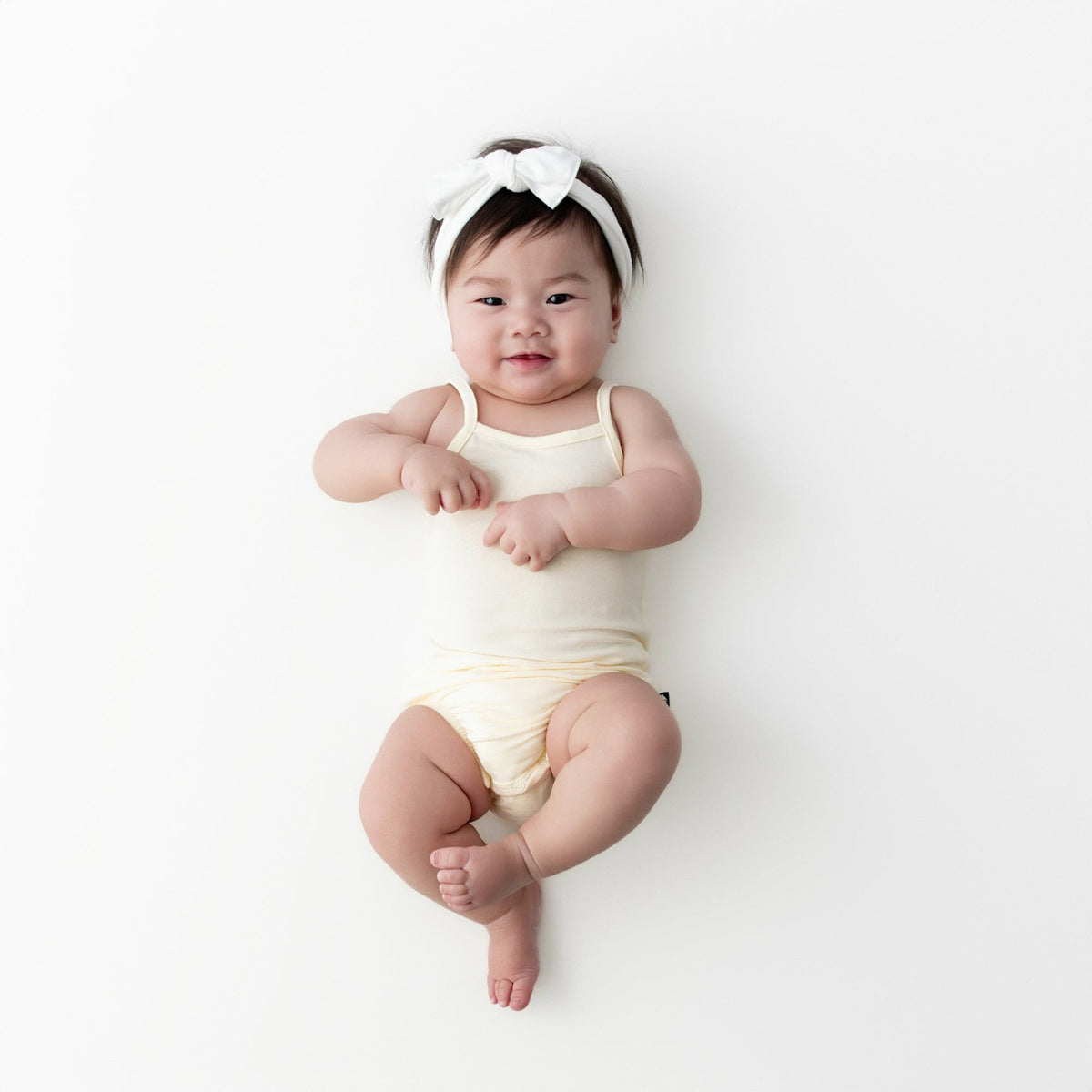 Spaghetti Strap Leotard in Chamomile | Kyte Baby