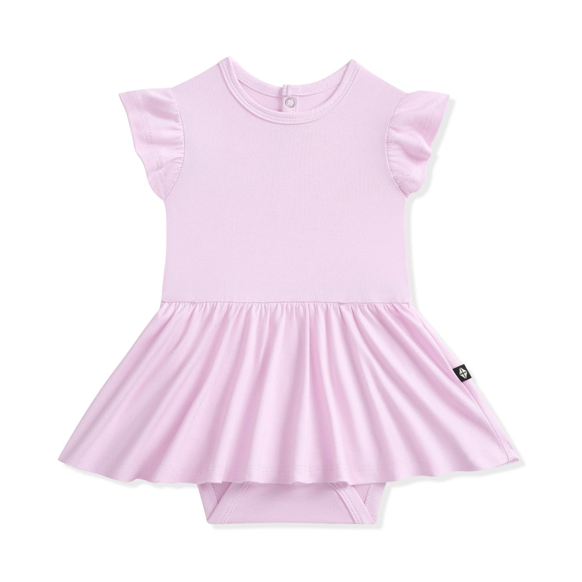 Twirl Bodysuit Dress in Thistle | Kyte Baby