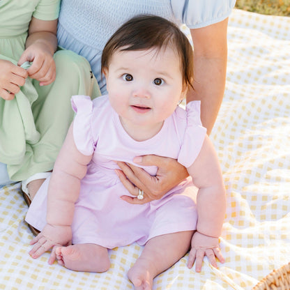 Twirl Bodysuit Dress in Thistle | Kyte Baby