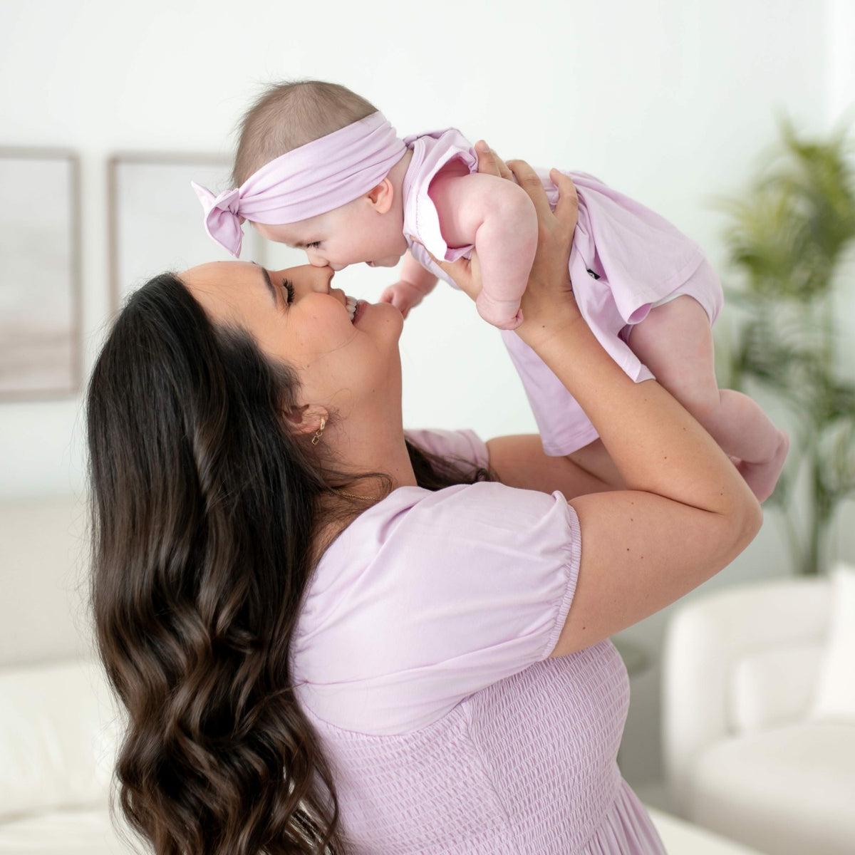 Twirl Bodysuit Dress in Thistle | Kyte Baby