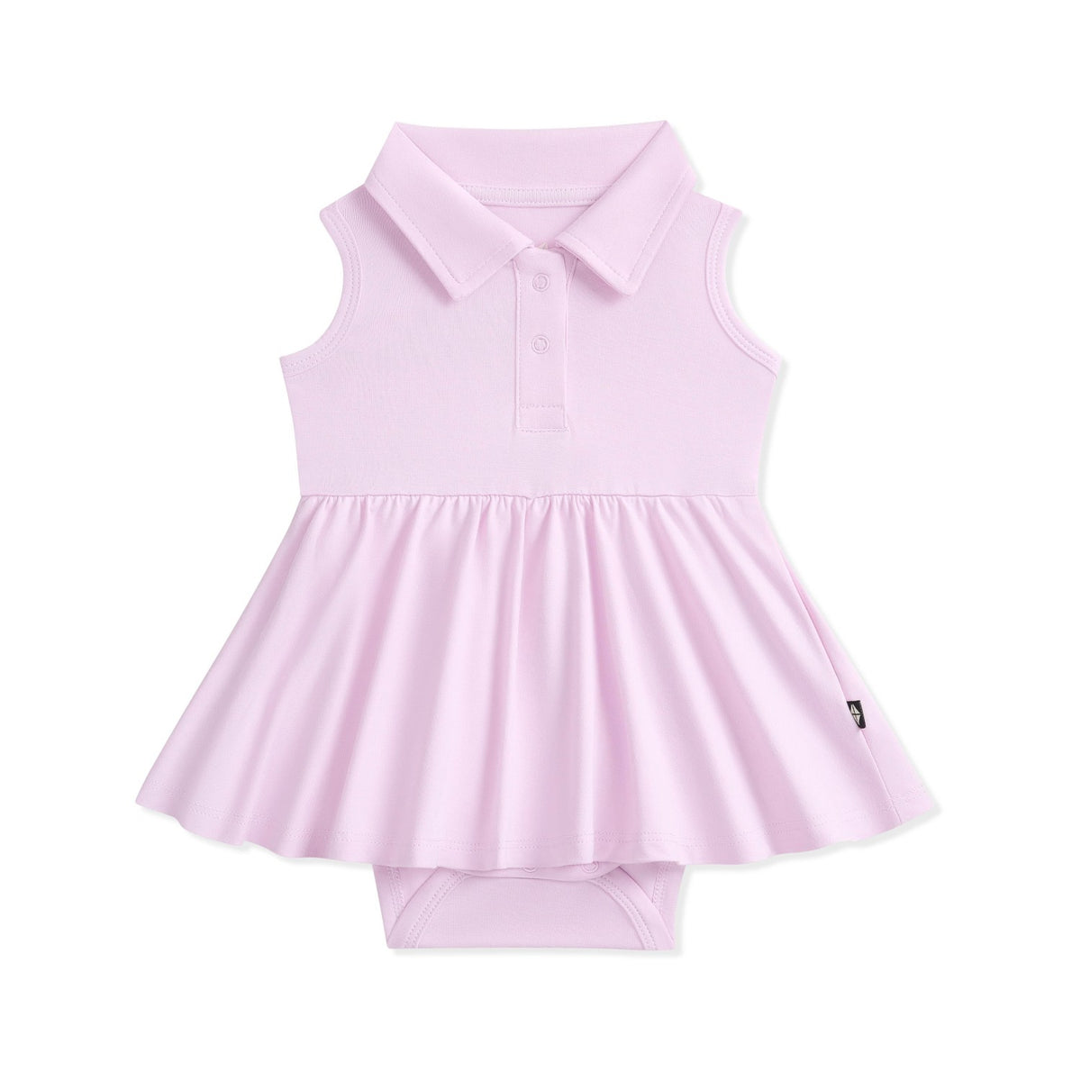 Polo Bodysuit Dress in Thistle | Kyte Baby