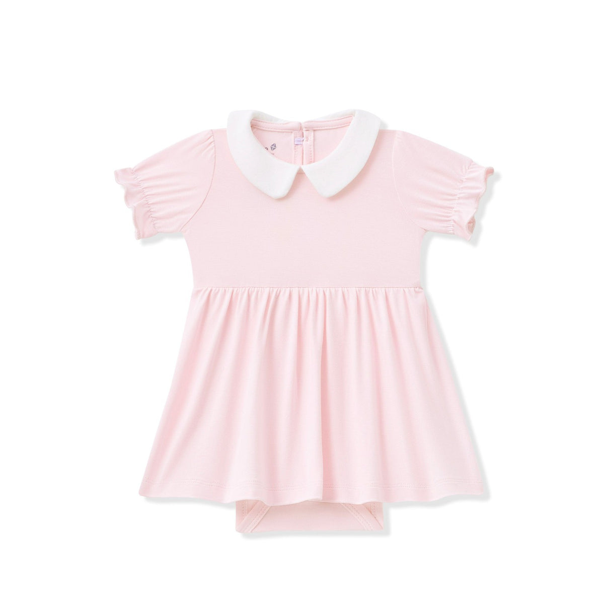 Peter Pan Collar Bodysuit Dress in Sakura | Kyte Baby