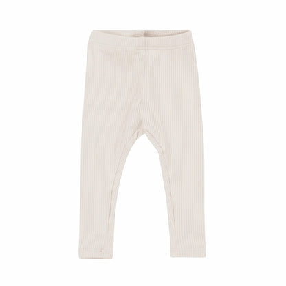 Ribbed Leggings in Oat | Kyte Baby