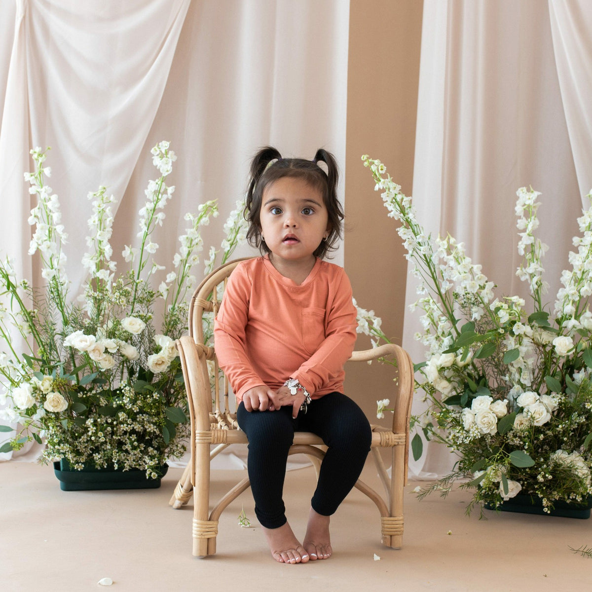 Ribbed Leggings in Midnight | Kyte Baby