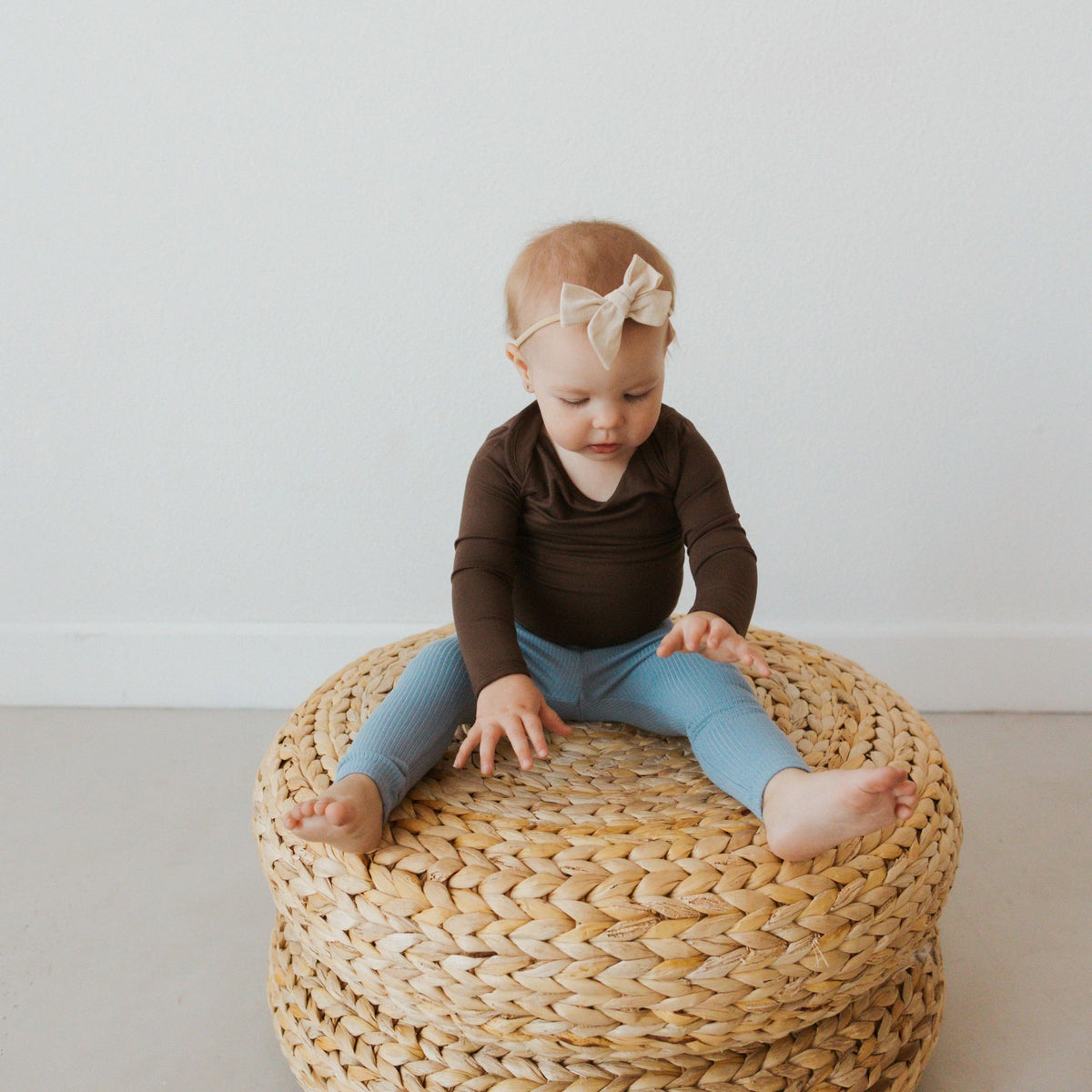 Ribbed Leggings in Slate | Kyte Baby