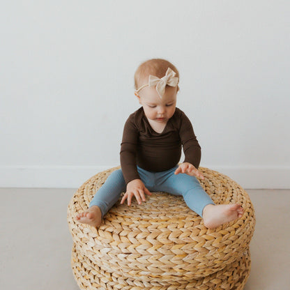 Ribbed Leggings in Slate | Kyte Baby